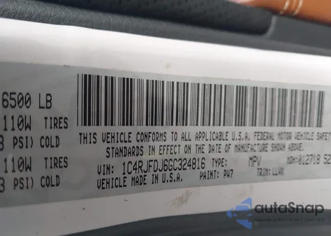 2016 Jeep Grand Cherokee Srt from USA, damaged, VIN 1C4RJFDJ6GC324816